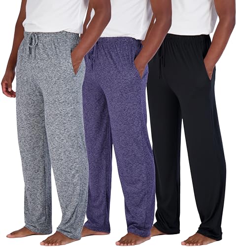 3 Pack: Mens Big and Tall Pajama Pants Cotton Super Soft Pajamas for Men Flannel Bottoms Fleece Buffalo Plaid Pj Gifts Lounge Plus Size Sleepwear Christmas Pijamas para Hombres Woven- Set 1, 4X Tall