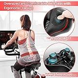 Oversized Bike Seat for Peloton Bike & Bike+, Comfort Seat Cushion Compatible with Peloton, Road or Exercise Bikes, Bicycle Wide Saddle Replacement for Men & Women, Accessories for Peloton