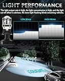 Jumpdy Anti-glare 9003/H4 Bulbs with Z-shaped Cut-off Line Hi/Lo Beam, 100 W H4/9003 Fog Bulb Powersport Bulbs 25000 LM 6000K White Plug and Play, Pack of 2