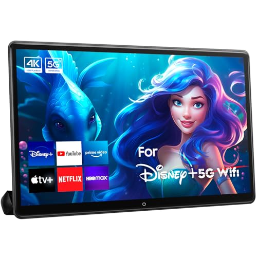 15.6" Android Headrest Monitor Tablet Touchscreen Portable Car TV,Support Playback 4K Video Mirroring Sync Screen Phone Wireless Control Bluetooth/HDMI/WiFi/SD/USB Video Player (15.6" 2G+32G (1*PC))