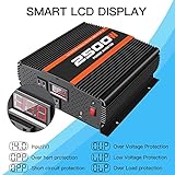 TVNIKD 2500 Watt Inverter 2500W Inverter 12V to 110V /120V Inverter Truck Inverter car Inverter Solar Inverter 2000 watt Inverter for RV semi Trucks Vehicles 12V to 110V Converter with 3 AC outles