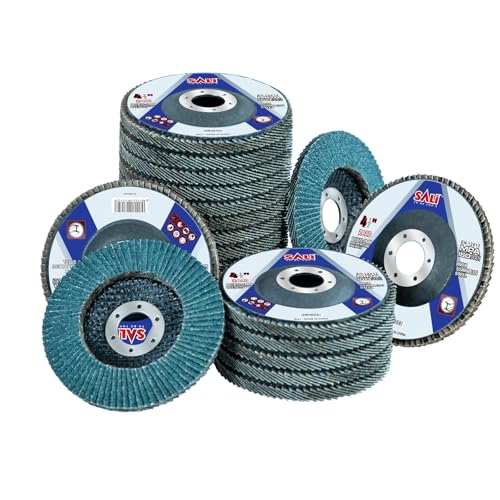 Sali 24 Pack Zirconia Flap Disc 80 Grit 4.5" x 7/8-Inch Sanding Disc Bevel Type #29 Premium and Industrial Grade Angle Grinder Grinding Wheel High Performance Edge Grinding