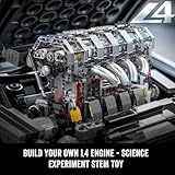 Mould King 10087 L4 Engine Building Kit - Build Your Own L4 Engine Toy, 4-Cylinder Combustion Petrol Car Engine Replica STEM Mechanic Engineering Model Construction for Teens 14+ Years (1787 Pcs)