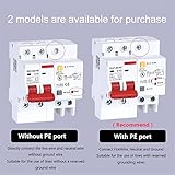 Surge Protector Protector 2 Pole DZ47LE Circuit Breakers RCBO RCCB MCB RCD 16A 20A 25A 32A 40A 50A 63A DZ47 1Pcs(2 Pole Double Light,63A)