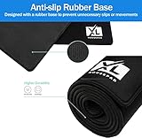 XL Mouse Pad 2XL Huge Extra Large Gaming Mousepad for Full Desk - Super Thick Nonslip Rubber Base and Waterproof Desktop Keyboard Extended Mouse Mat (Black, 2XL (36''x18''))