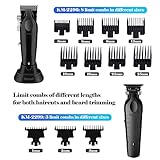 KEMEI Professional Hair Clipper, Hair Trimmer, Beard Shaver Set for Men, Electric Cordless Barber Clipper Beard Trimmer, Rechargeable Fade Clipper Haircutting Kit, KM-2299, KM-2296, KM-1102