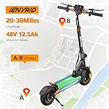 iENYRID Electric Scooter for Adults, Foldable eScooter with Seat, 10" Off Road Pneumatic Tube Tires e Scooter, 800W Motor E-Scooter Up to 30 Miles Range Max, 28MPH Top Speed, offroad scooter with seat