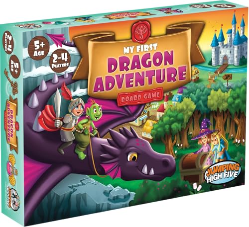 Jumping High Five My First Dragon Adventure Board Game - Kids Save The Kingdom, Beginner Fantasy Adventure Game for Children 5+, Exciting Hands-On Dragon Fun for Family Game Night