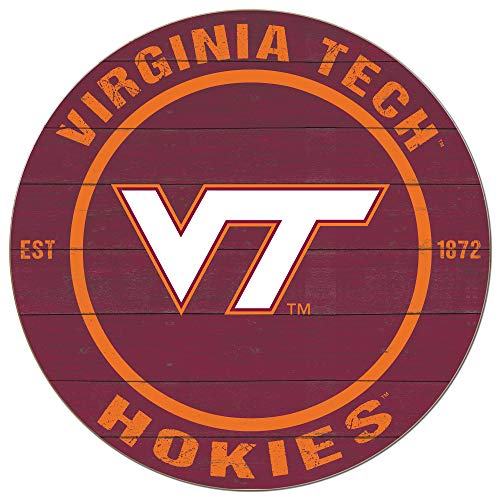 KH Sports Fan Virginia Tech Hokies 20"x20" Weathered Circle Sign, Team Color (1032104501)