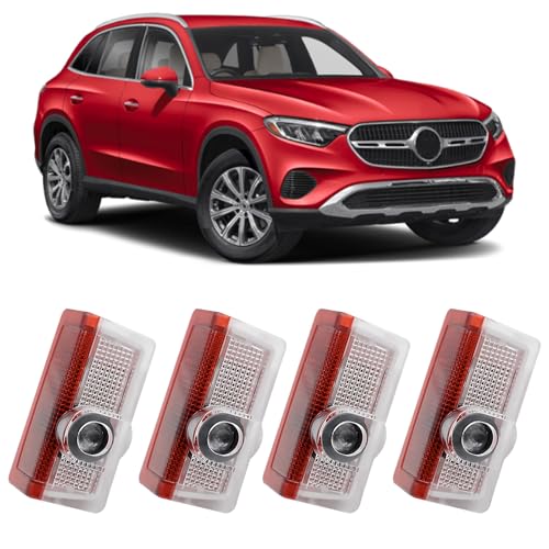 DASONLT Car Door Lights Logo Projector Compatible with A B C E M GL GLA GLE GLC Accessories, 4PCS No Fade 3D Ghost Shadow Light Upgraded Super Bright Puddle Light