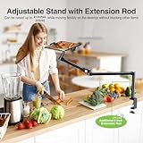 elitehood iPad Desk Mount, Heavy Duty Adjustable iPad Holder for Desk Bed Sofa, Long iPad Arm Mount with C Clamp for iPad Pro 13/12.9, iPad Air Mini, Tablet, Portable Monitor and 4.7-13 in Devices