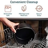 COSORI Air Fryer Accessories, Set of 6 Perfect for Most 5.0 Qt and Larger Ovens, Cake & Pizza Pan, Metal Holder, Rack & Skewers, etc, BPA Free, Nonstick, Dishwasher Safe, 5.8 QT, Black