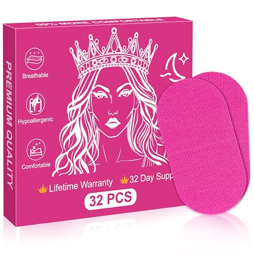 Mouth Tape for Sleeping (32 Pack) - Anti Snoring, Medical Grade, Breathable, Hypoallergenic & Pain Free Removal