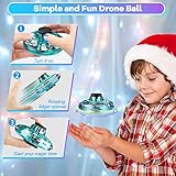 Vantexi Flying Spinner Mini Drone,Hand Controlled Drone Flying Toy New Fly UFO Magic Flying Fidget Spinner with Lights,Christmas Birthday Party Gifts for Girls Boys(Green)