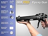 AWF PRO - Dual Cartridge Epoxy Gun. 600 mL / 22 oz, 25:1 Thrust Ratio, Accepts 1:1 and 2:1 Dual Component Mix Cartridges (Epoxy, Acrylic, Urethane). Professional 2 Part Epoxy Gun