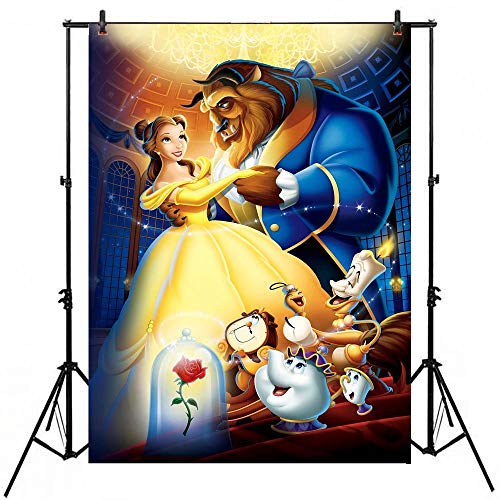 VV Backdrop Beauty and The Beast Backdrop for Birthday Party 5x7 Vinyl Photography Background Beauty and The Beast Theme for Wedding Picture Engagement Party Backdrops Decorations