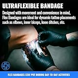 Saniderm Flex Tattoo Aftercare Bandage (New) (Medium Roll, 6 in x 8 yd) – Convenient, Faster Tattoo Healing and Protection – Sterile, Waterproof, Flexible, Tattoo Aftercare Wrap – Matte Finish