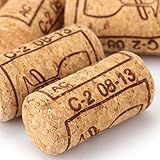 Tebery 150 Pack #8 Natural Wine Corks, 7/8" x 1 3/4" Premium Straight Cork, Wine Stopper for Corking Wine Making Art Projects