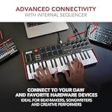 Akai Professional MPK Mini Plus - USB MIDI Keyboard Controller with 37 Mini Keys, 8 MPC Pads, Sequencer, MIDI/CV/Gate I/O, Music Production Software