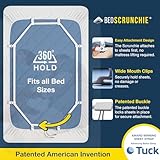 BED SCRUNCHIE Sheet Holder Straps - Heavy Duty Gripper Clips - Strengthened Parachute Cord - 360 Degree Bed Sheet Tightener - Strongest and Effective Extender - Fits All Mattress Sizes