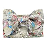 CAMDOM Japanese Traditional Kimono Pre-tied Bow Sakura Obi Belt Sash Yukata Robe Accessories