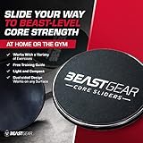 Beast Gear Core Sliders for Working Out Double Sided for Using on Hard and Soft Floors Gliding Discs for Abdominal Exercises Fitness Equipment for Man and Woman