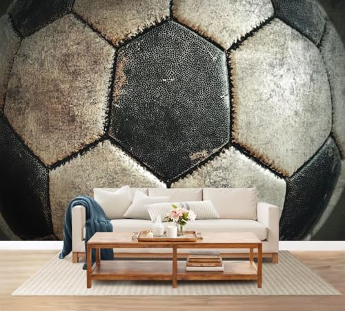 Wall Mural Detail an Old Soccer Self-Adhesive Peel & Stick Wallpaper Removable Canvas Wall Sticker Decor for Bedroom Living Room Bathroom 100"x144"