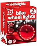 Brightz WheelBrightz 2-Pack Bike Wheel Lights, Red - LED Bike Lights for Tires - Bike Lighting Parts & Accessories - Outdoor Summer Fun for Boys and Girls
