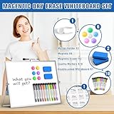 Grtard Magnetic Dry Erase Board with Stand, 18''x14'' Double-Sided White Board for Kids, Desktop Whiteboard with Stand, Large White Board, Desk Whiteboard Portable, Dry Erase Board for Kids, Memo