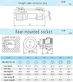 SD13 6pin Waterproof Power Connector, IP68 LED 6-pin connectors, Power Charger Plug Socket, Mechanical Cable connectors Plug(Female)-Socket(Male) (6pin, Direct Plug x 3set)