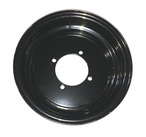 BV Parts Replacement Front 10" Black Wheel/Rim, 4/110 Bolt Pattern for use on Hammerhead R-150 and Other Gokarts