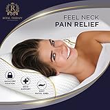 Royal Therapy Memory Foam Pillow, Queen Pillow Neck Pain Relief, Contour Pillow, Pillow for Neck and Shoulder Pain, Neck Pain Pillow, Side Sleeper Pillow, Cervical Neck Pillow, Neck Pillow Sleeping