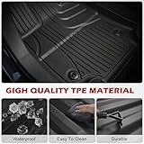 AOMSAZTO Floor Mats and Cargo Liners for 2020-2024 2025 Kia Sorento 7 Seat Custom Fit All Weather TPE Mats, Waterproof Anti-Slip Full Set, Carpet and Trunk Protector, Black