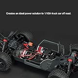 GLOBACT Waterproof 550 Brushed Motor 12T and 80A ESC Brushed Motor ESC Combo BEC 5A 7.4V/6.4V for 1/10 RC Truck Car Slash 2WD 4×4 Arrma Granite Senton Typhon 4×4 Redcat Axial HPI (Tamiya Plug)