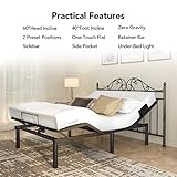 FLEXISPOT S2,Adjustable Bed Frame Base Queen,Whisper Quiet Durable Motor,Zero Gravity,Mattress Holders, 3-Step Assembly.