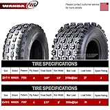 WANDA (Set 4) Sport ATV Tires 22x7-11 Front & 22x10-9 Rear GNCC (Grand National Cross Country) Race Tires Compatible for Honda Recon 250 Suzuki Ozark 250