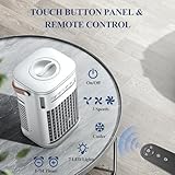 3-IN-1 Portable Air Conditioners, Evaporative Air Cooler w/Remote, 1.2L Water Tank & 2 Ice Packs, 1-7H Timer, 5400mAh Battery With USB Charging, Personal Fan For Desktop Home Office Outdoors