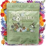 Wildflower Seeds Bulk, 2 Oz. 80,000+ Seeds, Butterfly and Hummingbird Seed Mix, 23 Non-GMO Varieties of Butterfly Garden Seeds for Planting - Hummingbird Flower Seeds, Butterfly Flower Seeds
