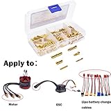 Readytosky RC Bullet Connectors 2mm 3.5mm 4mm Gold Plated Banana Plug for RC Battery ESC Motor Wire(100PCS)