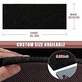 ZGR Runner Rug 2 ft x 15 ft Carpet Runners, Indoor/Outdoor Hallway Kitchen Entryway Bedroom Area Rugs with Natural Non-Slip Rubber Backing, Garage mat, Black, Custom