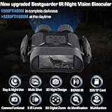 Bestguarder Night Vision Binoculars,True IR Illuminator for Complete Darkness, High Sensitivity COMS Sensor NV-900 High-end Gifts for Adults Digital Night Vision Goggles