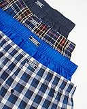 IZOD Men's Boxer Shorts - 8 Pack Loose Fit Mens Underwear Boxers with Button Fly - Classic Woven Boxers for Men (M-2XL), Size Medium, Blue/Blue Plaid