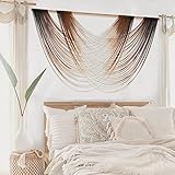 Flber Macrame Wall Hanging Brown Boho Wall Decor Large Boho Yarn Tapestry Living Room Bedroom Home Wall Decor 59" W x 35" L