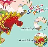 Wooden Jigsaw puzzles for kids ages 3-5 Year Old 30 Piece Colorful Wooden Puzzles for Toddler Children Learning Educational Puzzles Toys for Boys and Girls Set for Kids 3 4 5 6 Year Old (6 Puzzles)