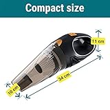 ThisWorx Car Vacuum Cleaner - Portable Handheld Mini Vacuum Cleaner W/ 16ft Cord, Bag, & Attachments - Small Vacuum for Car, RV, Boats, Travel - Car Accessories