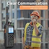 DMR Digital & Analog Two Way Radios Long Range Rechargeable - CONNECOM Heavy Duty Walkie Talkies for Adults Rugged 2 Way Radios for Warehouse Factory Docks Commercial Construction etc. GD900 3 Pack