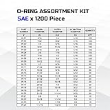 Anfrere 2400pcs Universal Rubber O Ring Assortment Kit in 48 Sizes, Industrial Grade O-Ring Seal SAE and Metric NBR Orings for Plumbing, Gas, Automotive and Faucet Repair, Resist Oil and Heat