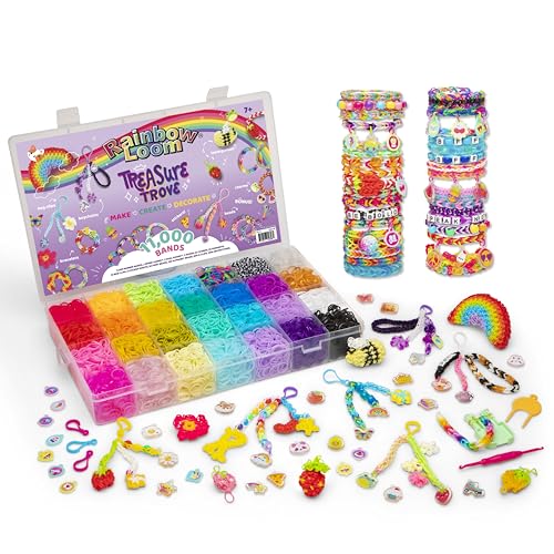 Rainbow Loom: Treasure Trove - DIY Rubber Band Bracelet Craft Kit with Case - 11,000 Loom Bands & Accessories, Design & Create, Ages 7+ Amazon Exclusive