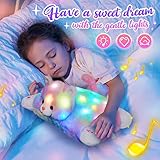 Glow Guards 16" Light Up Musical Rainbow Cat Stuffed Animal Glowing Colorful Cute Soft Kitty Plush Toy Pillow Sofa Decors Christmas Children's Day Birthday Gifts for Toddlers Kids