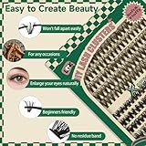 DIY Lash Extension Kit 280pcs Individual Lashes D Curl Eyelash Extension Kit KEYYOU 30D+40D 9-16Mix Lash Clusters with Lash Bond and Seal and Lash Applicator for DIY at Home(KIT-30D40D-0.07D-9-16Mix)